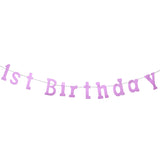 Diamond Glitter "1st Birthday" Garland, 7-Inch, 7-Feet