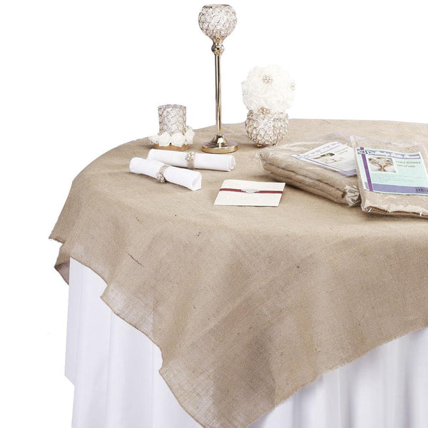 Burlap Table Overlay, 80-Inch x 80-Inch