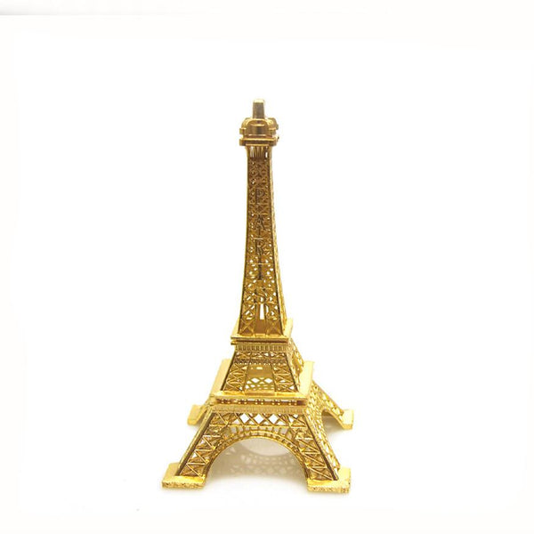 Metal Eiffel Tower Paris France Souvenir, 7-inch, Gold