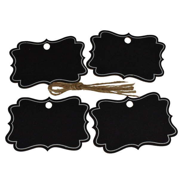 Chalkboard Bracket Tags, 3-1/4-Inch x 2-1/4-Inch, 4-Count