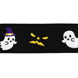 Halloween Pumpkins and Ghosts Satin Ribbon, 5/8-Inch, 10-Yard - Black