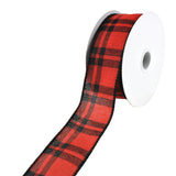 Christmas Woven Josh Plaid Wired Ribbon, 1-1/2-Inch, 10-Yard