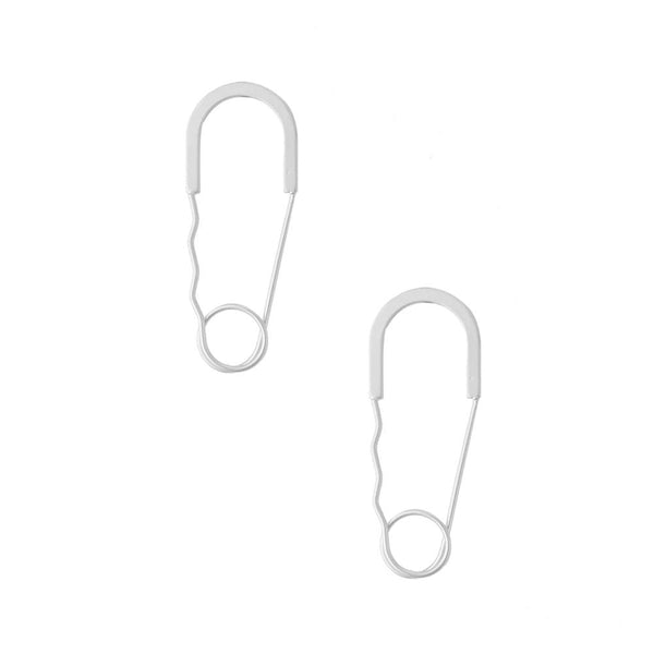 Paper Clip Drop Earrings, Silver, 1-1/4-Inch