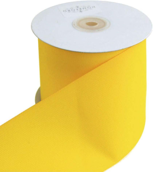 Solid Grosgrain Ribbon, 3-Inch, 25 Yards, Canary Yellow