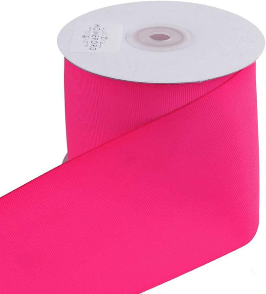 Solid Grosgrain Ribbon, 3-Inch, 25 Yards, Hot Pink