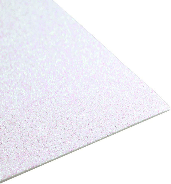 Glitter EVA Foam Sheet, 9-1/2-Inch x 12-Inch, 10-Piece, White