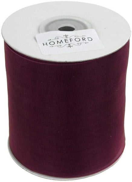 Plain Sheer Organza Ribbon, 2-3/4-Inch, 25 Yards, Wine