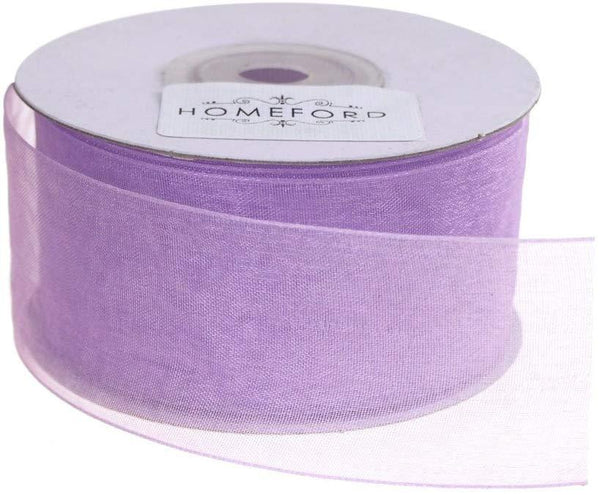 Plain Sheer Organza Ribbon, 1-1/2-Inch, 25 Yards, Lavender