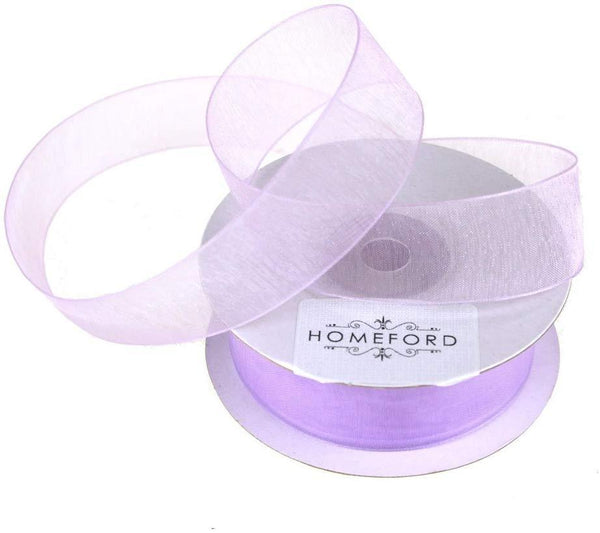 Sheer Organza Ribbon, 7/8-inch, 25-yard, Lavender