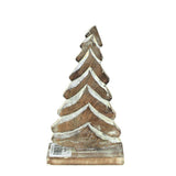 Wooden Christmas Tree Table-top Ornament, Natural