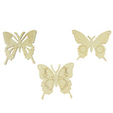 Laser-cut Wooden Butterfly, 4-Inch, 3-Piece