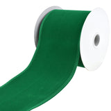 Christmas Velvet Wired Edge Ribbon, 4-Inch, 10-Yard