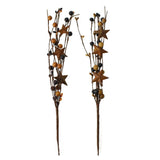 Rusted Stars and Berries Branch Spray, 12-1/2-Inch