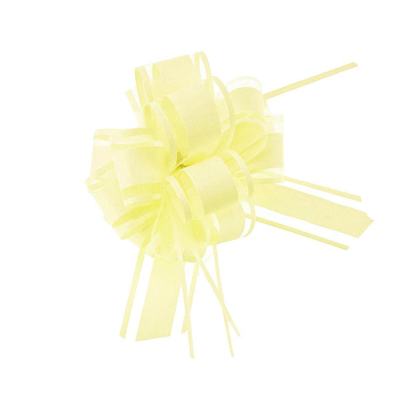 Snow Pull Bow Ribbon, 14 Loops, 1-1/4-Inch, 2-Count, Yellow