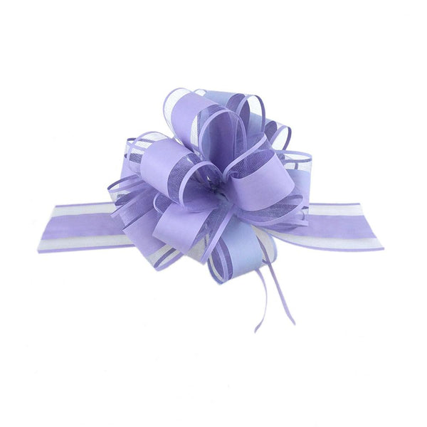 Snow Pull Bow Ribbon, Lavender, 14 Loops, 2-Inch, 2-Count