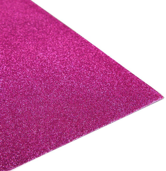 Glitter EVA Foam Sheet, 9-1/2-Inch x 12-Inch, 10-Piece, Fuchsia