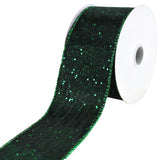 Glittered Lush Double-Sided Wired Ribbon, 2-1/2-Inch, 10-Yard