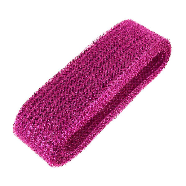 Waffle Wash Deco Flex Ribbon, 2-1/2-Inch, 20 Yards, Fuchsia