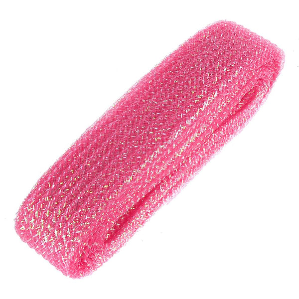 Waffle Wash Deco Flex Ribbon, 2-1/2-Inch, 20 Yards, Hot Pink