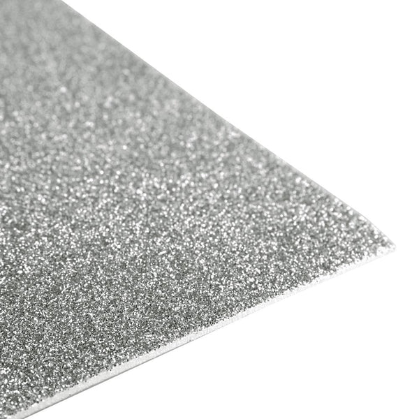 Glitter EVA Foam Sheet, 13-inch x 18-inch, 10-Piece, Silver