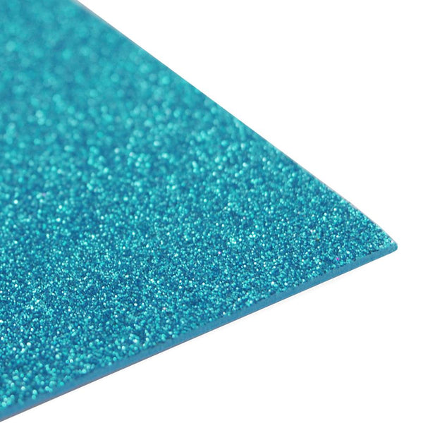 Glitter EVA Foam Sheet, 9-inch x 12-inch, 10-Piece, Turquoise