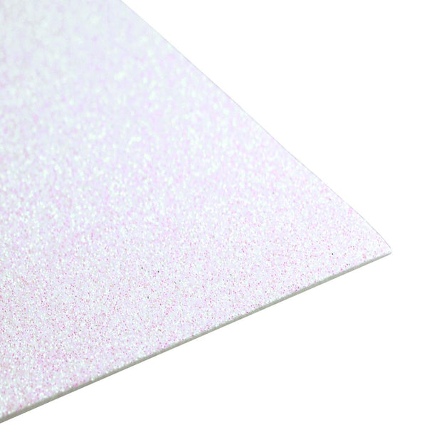 Glitter EVA Foam Sheet, 13-inch x 18-inch, 10-Piece, White