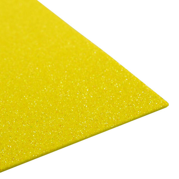 Glitter EVA Foam Sheet, 9-inch x 12-inch, 10-Piece, Yellow