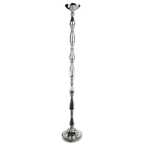 Tall Aluminum Candle Holder Floor Stand, Silver, 4-Feet