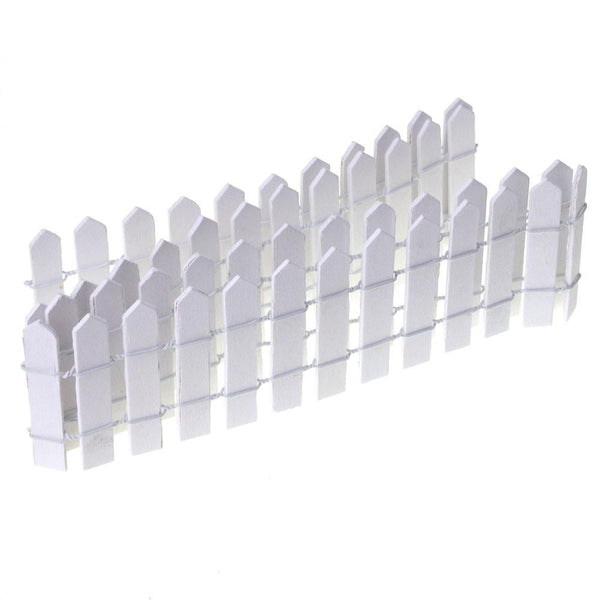 Miniature Wood Picket Fence, 36-Inch, White