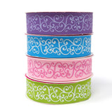 Glitter Swirl Grosgrain Ribbon, 7/8-Inch, 4-Yard