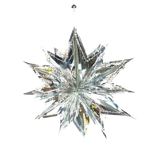 Moravian Star Metallic Foil Hanging Decor, 13-Inch, Silver