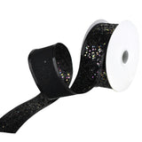 Disco Glitter Metallic Edge Wired Ribbon, 1-1/2-Inch, 10-Yard