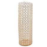 Extra Large Crystal Cylinder Candle Holder, 16-Inch