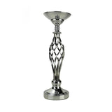 Twisted Candle Holder Metal Centerpiece, 17-3/4-Inch, Silver