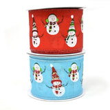 Dancing Snowmen Christmas Wired Ribbon, 2-1/2-Inch, 10-Yard