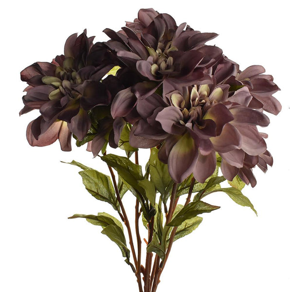 Artificial Floral Dahlia Plant Bush, 20-Inch, Mauve