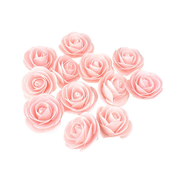 Craft Foam Roses, Pink, 3-Inch, 12-Count