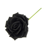 Rose Foam Flower with Stem, 6-Inch