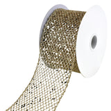 Christmas Dazzling Glitter Chunk Netting Wired Ribbon, 2-1/2-Inch, 10-Yard