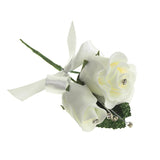 Foam Rose Flower with Rhinestone, 5-1/2-Inch, 12-Count