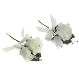 Foam Rose Flower with Rhinestone, 5-1/2-Inch, 12-Count