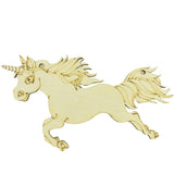 Laser-cut Wooden Unicorn, 4-Inch, 3-Pieces