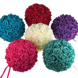 Soft Touch Flower Kissing Balls Wedding Centerpiece, 10-inch