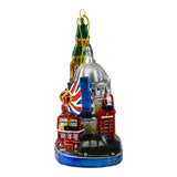 London Cityscape Glass Christmas Ornament, 5-1/2-Inch