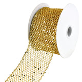 Christmas Dazzling Glitter Chunk Netting Wired Ribbon, 2-1/2-Inch, 10-Yard