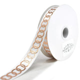 Metallic Chain Link Accent Ribbon, 5/8-Inch, 10-Yard