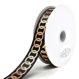 Metallic Chain Link Accent Ribbon, 5/8-Inch, 10-Yard