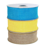 Linen Fabric Ribbon Wired Edge, 2-1/2-Inch, 50 Yards