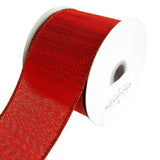 Metallic Striped Harmony Wired Christmas Holiday Ribbon, 2-1/2-Inch, 10 Yards