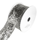 Sequin Glitter Web Wired Christmas Holiday Ribbon, 2-1/2-Inch, 10 Yards